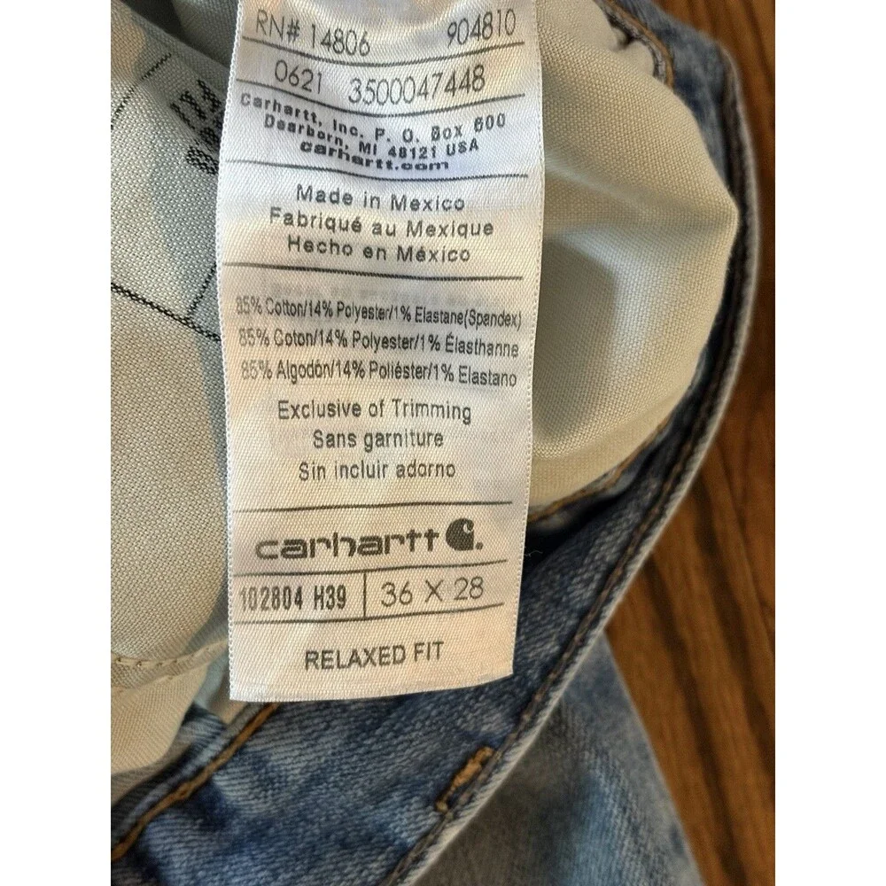 Carhartt Rugged Flex Relaxed Fit 5-Pocket Jeans  Size: Mens 36x28 Workwear